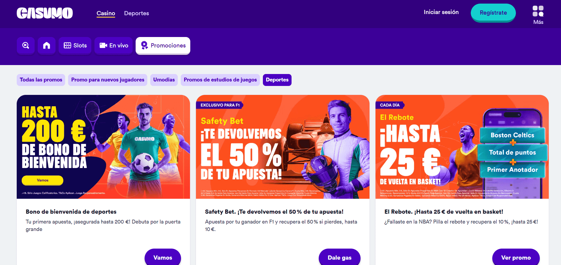 Bono de apuestas en Casumo