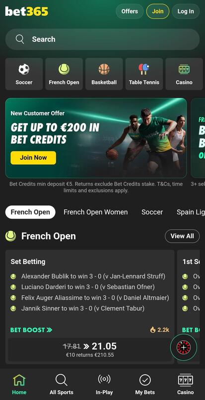 Bet365 Apuestas España Página principal
