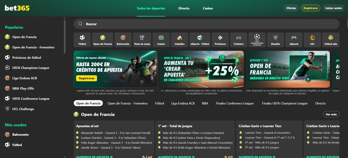 Bet365 España Apuestas Página Principal pc