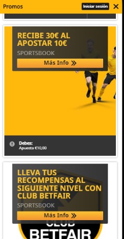 Betfair Promociones Apuestas España