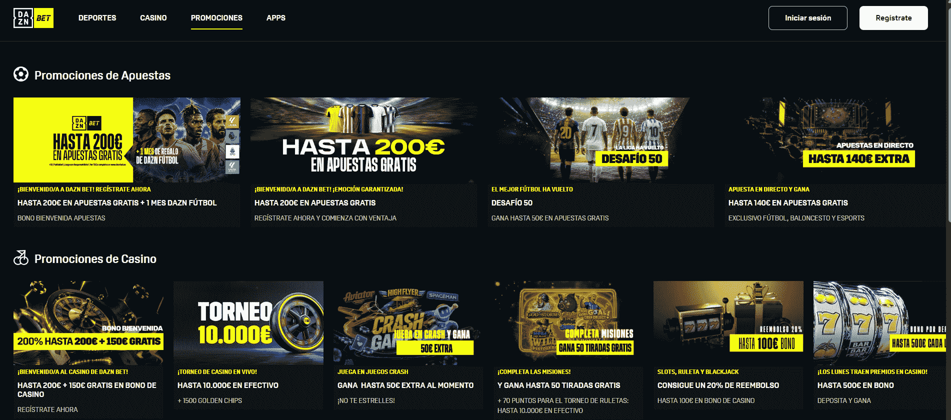 DAZNBet España Promociones actualizado pc