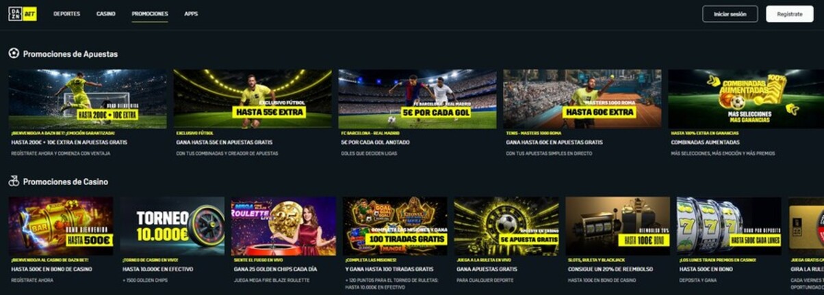DAZNbet Promociones Apuestas Deportivas España pc