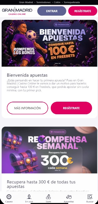 Gran Madrid Apuestas Promociones actualizadas