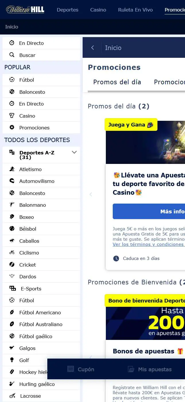 William hill apuestas