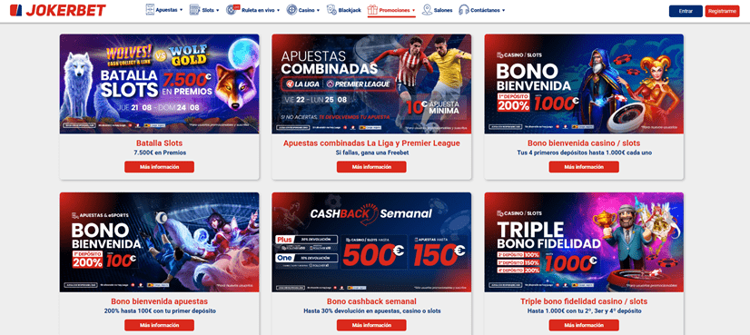 Promociones JOKERBET
