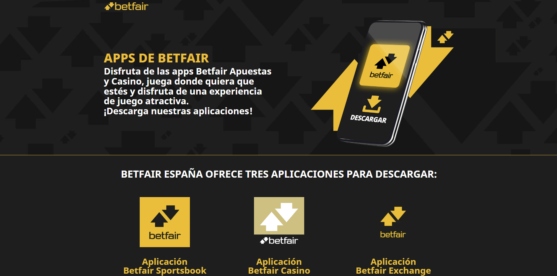 Aplicación móvil de Betfair