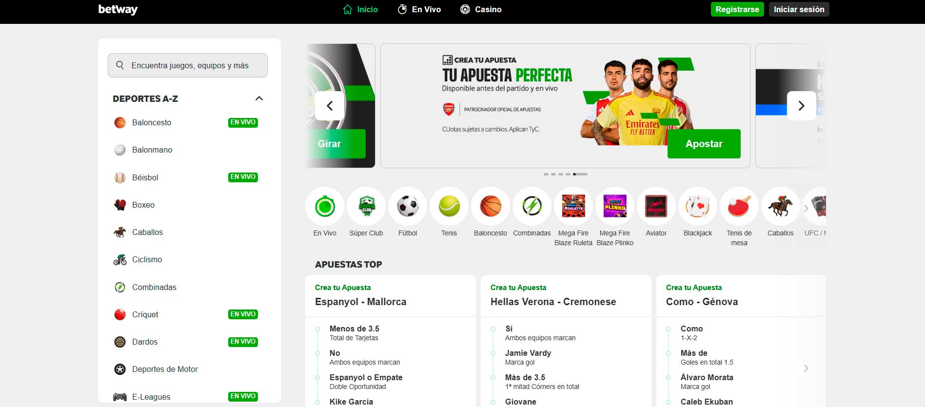 home de Betway