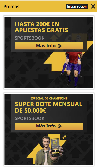 Promociones Betfair