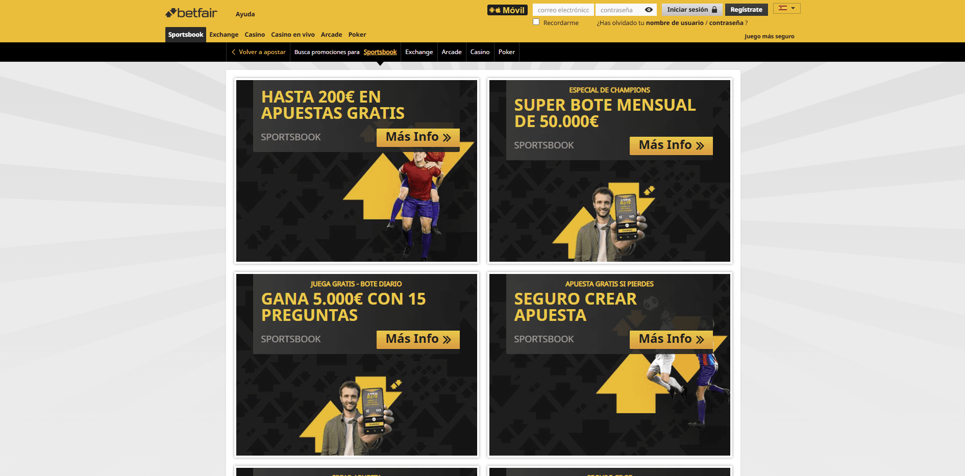Bonos y promociones de Betfair