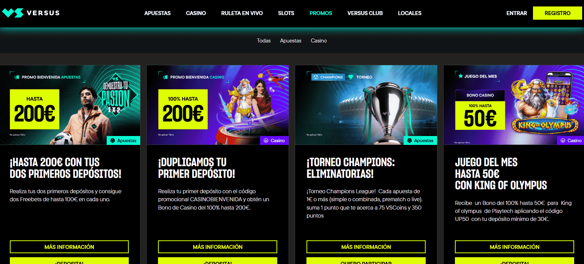 Promociones de Versus España