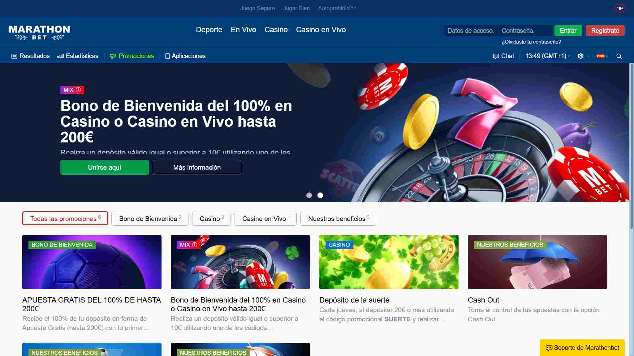 bonuses marathonbet