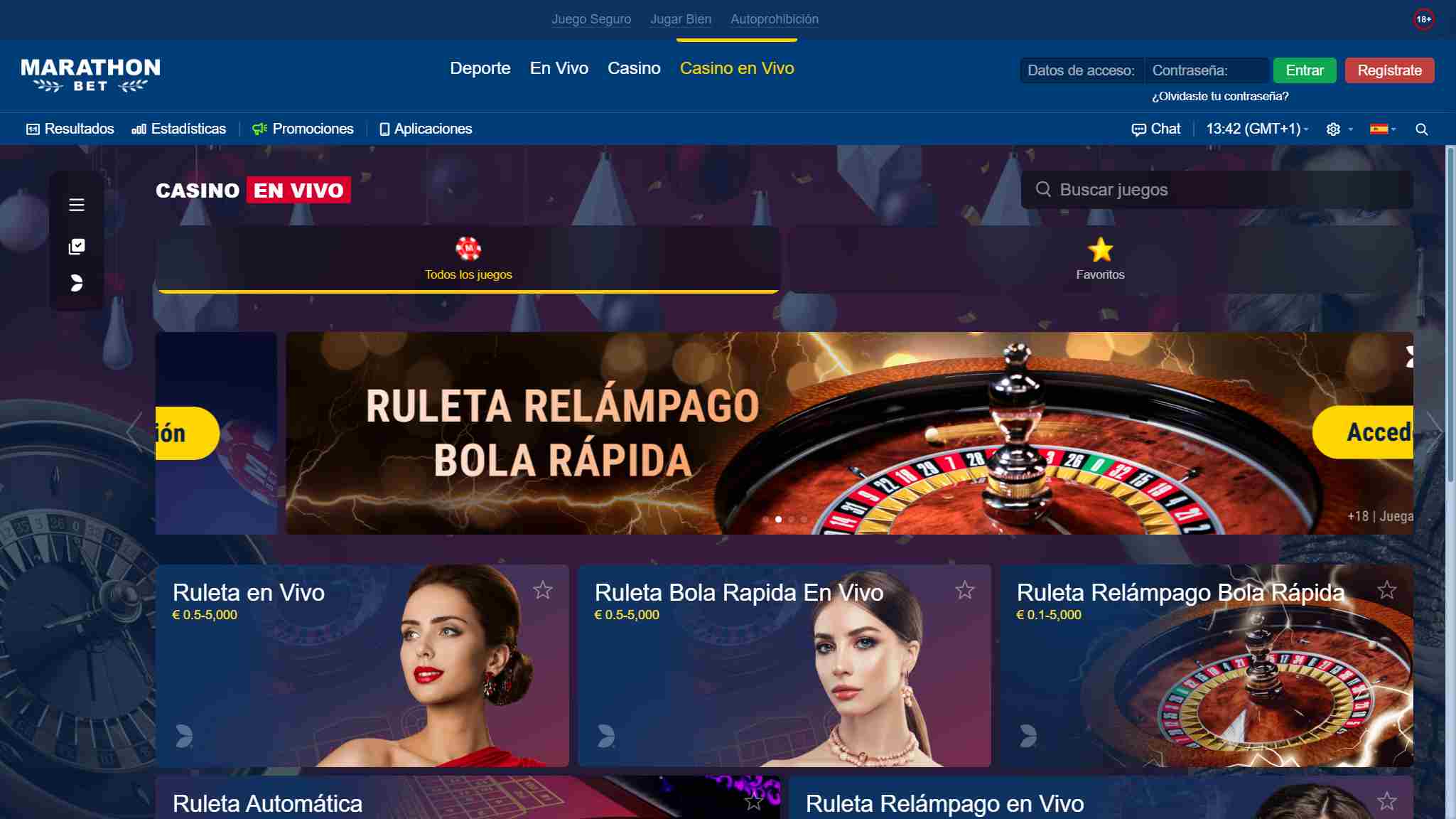 casino live marathonbet