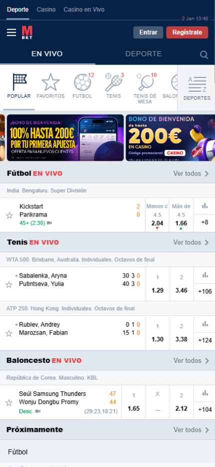 Marathonbet Live Betting