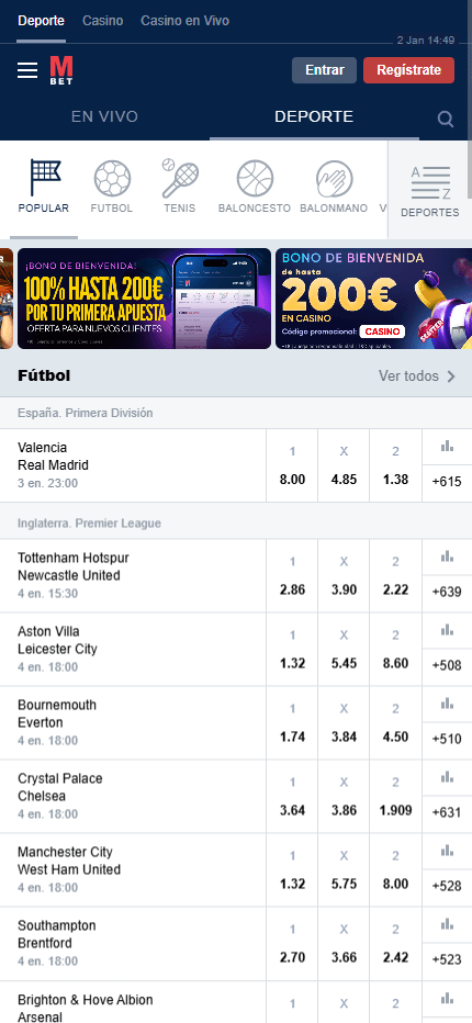 Marathonbet mobile app