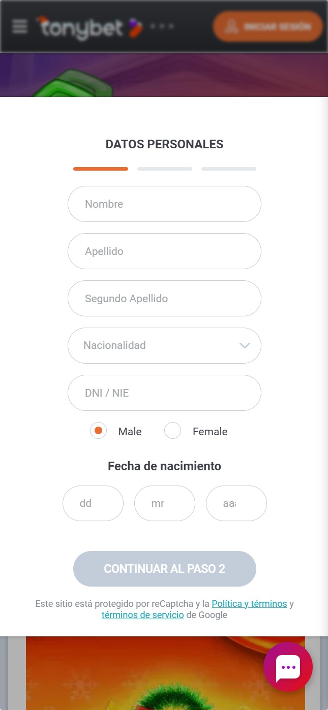 mob reg tonybet