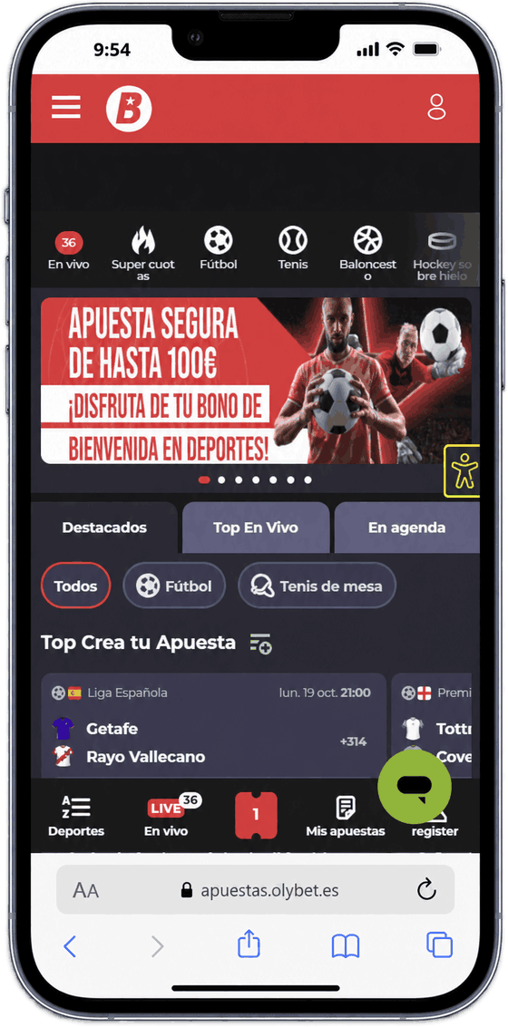 App movil de olybet