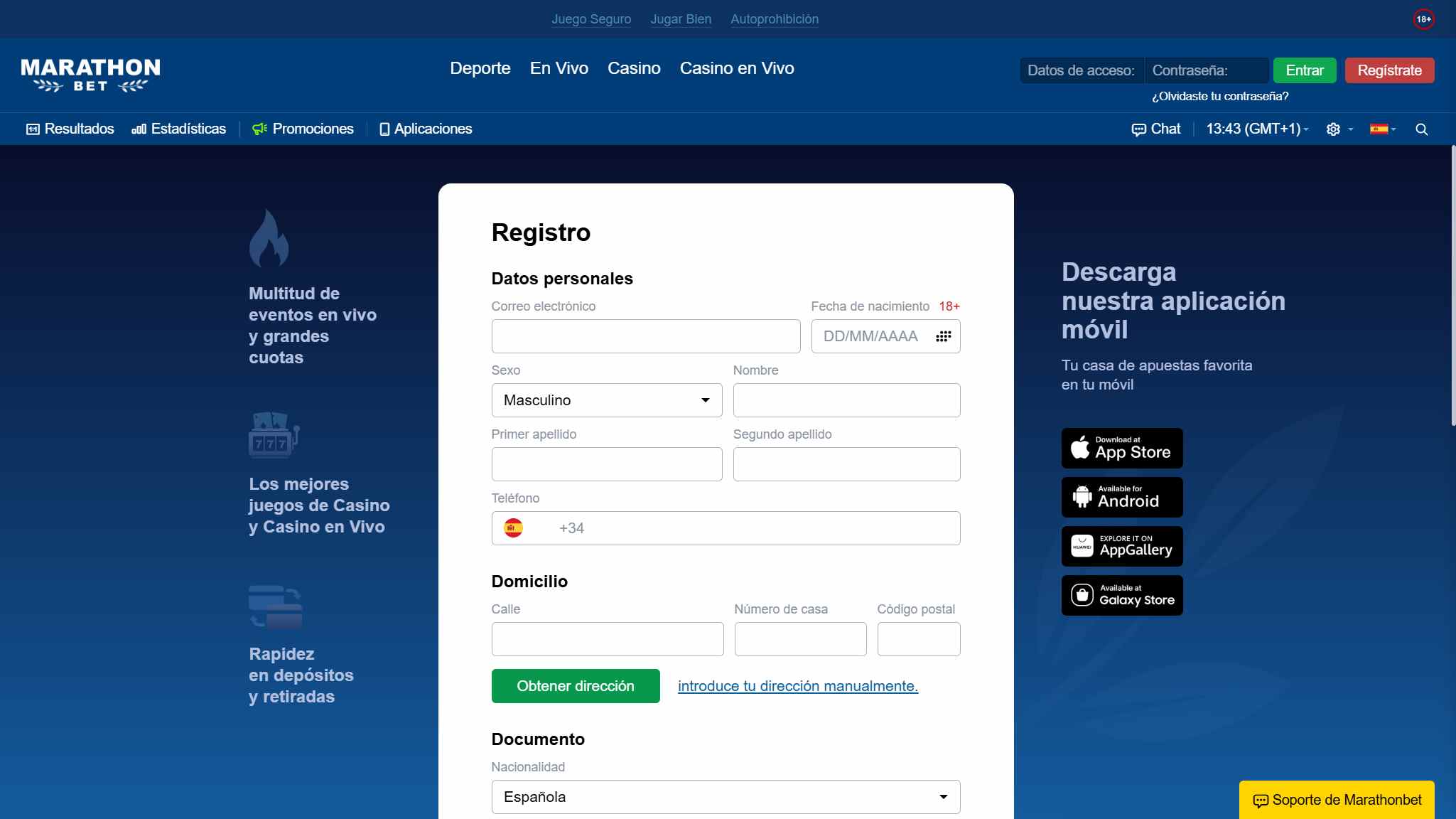 reg marathonbet