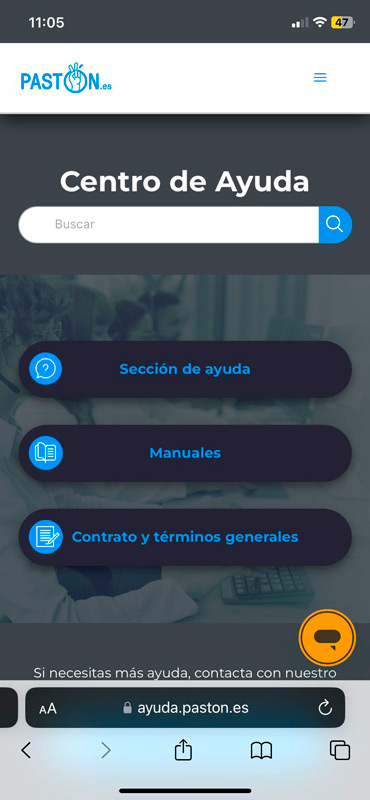 Atención al cliente en Pastón desde móvil