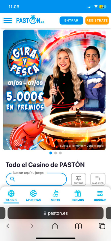Casino de Pastón en versión móvil