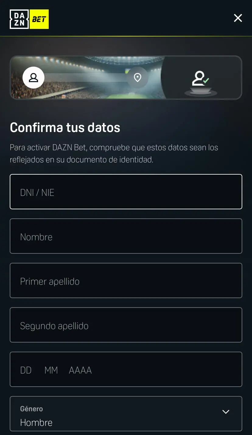 Registro en DAZNBet Casino