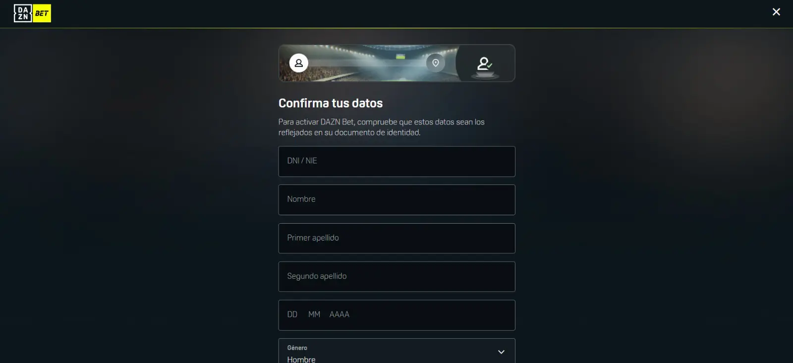 Daznbet login