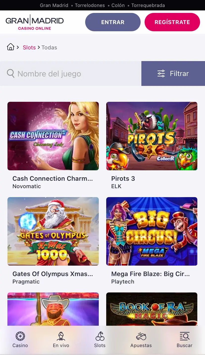 Tragamonedas en Gran Casino Madrid