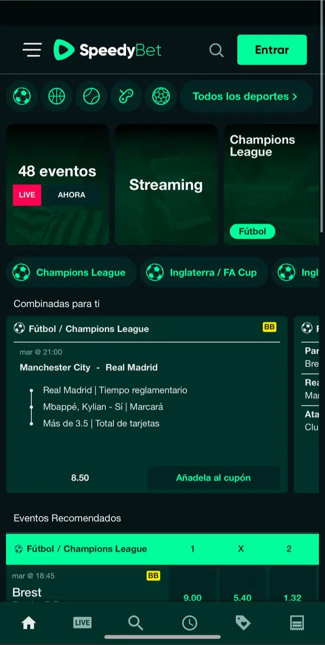 Speedybet Deportes Móvil