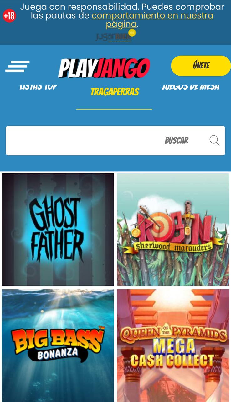 Tragaperras en Playjango Casino