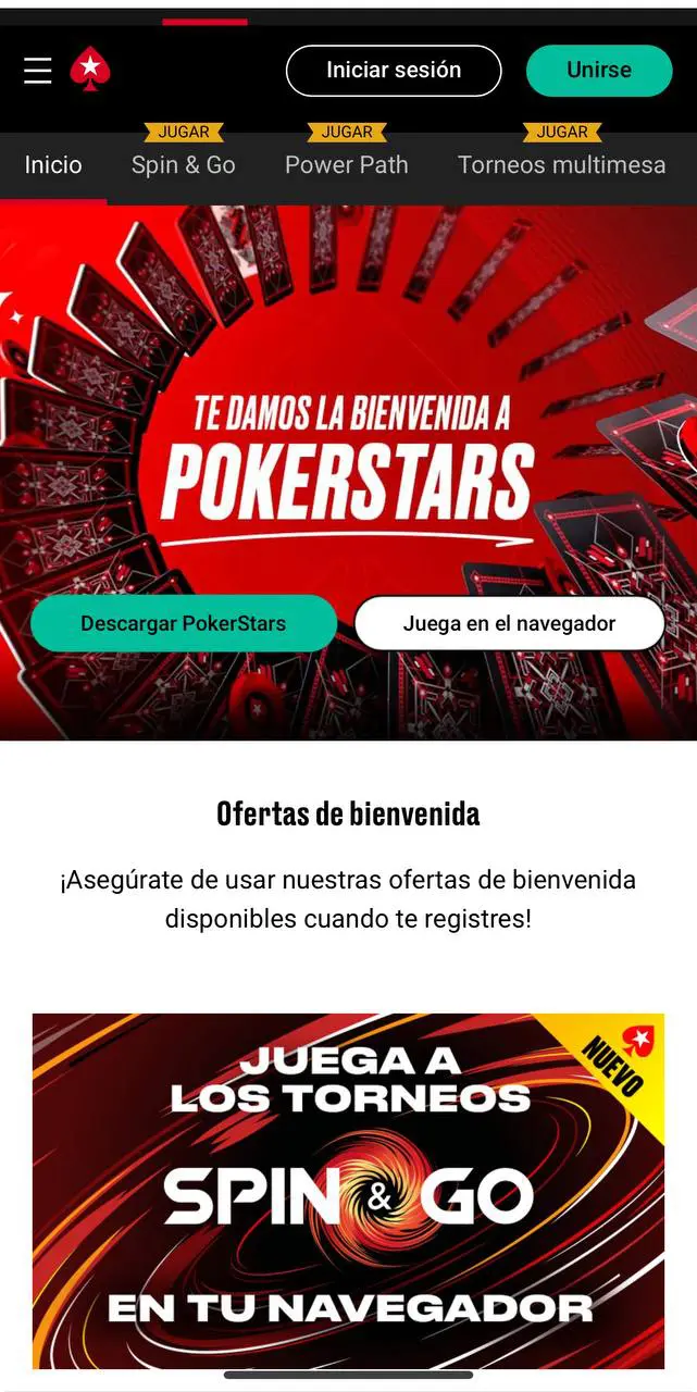 PokerStars en tu móvil