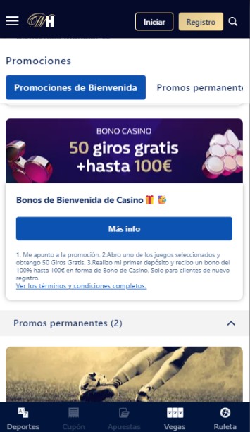 William Hill promociones actualizado versión móvil