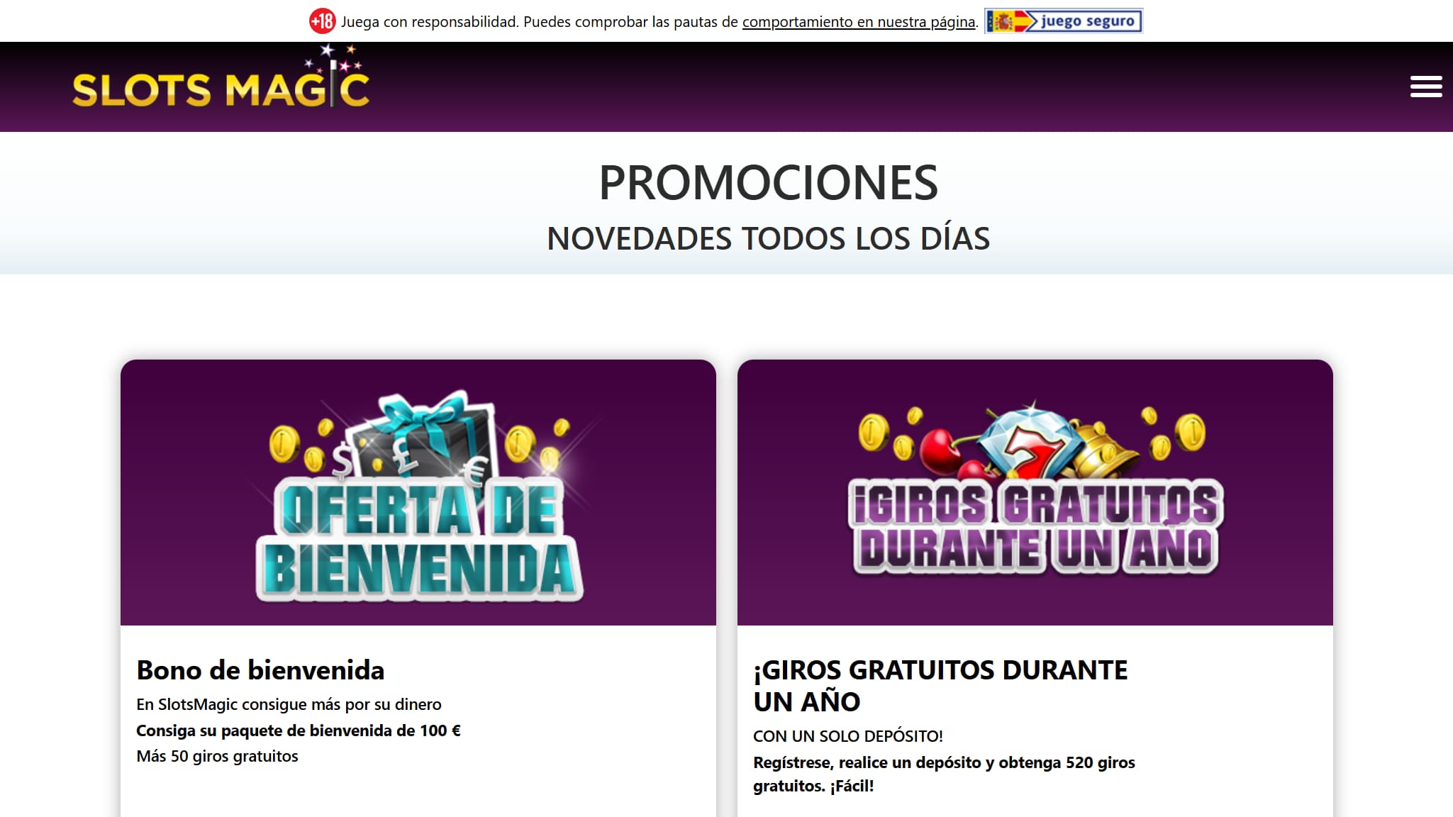 Promociones de SlotsMagic