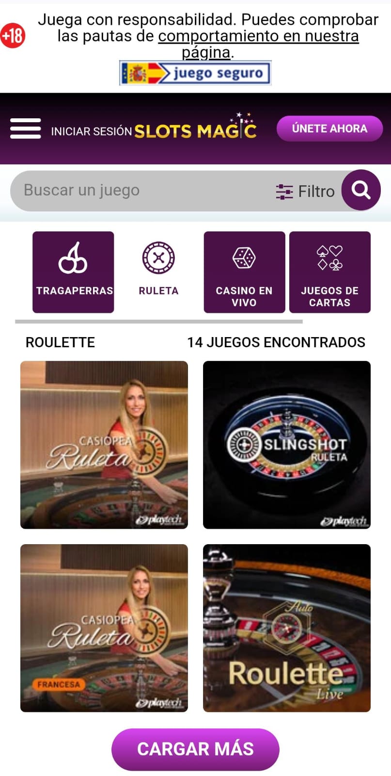 Ruleta slotsmagic Movil