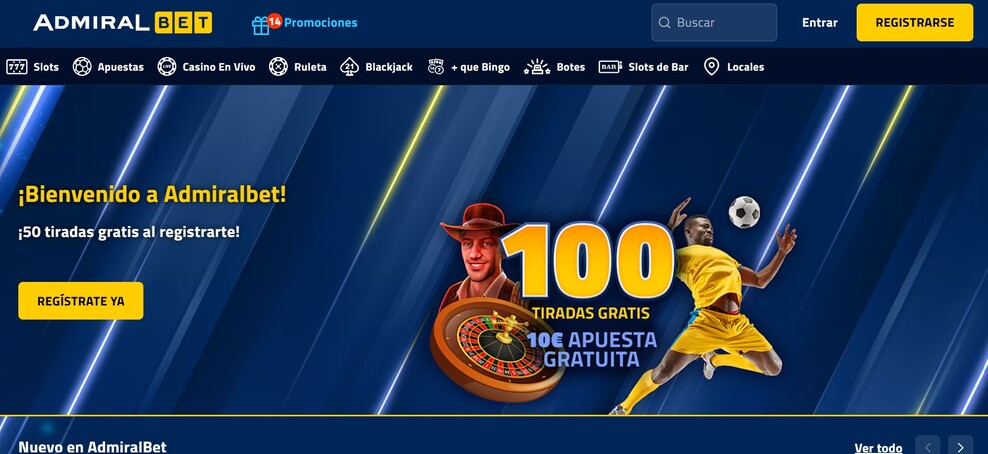 AdmiralBet Homepage