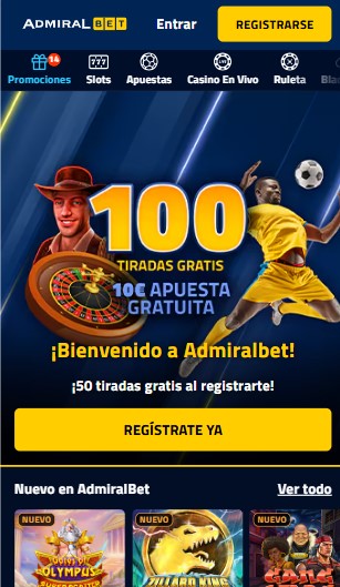 AdmiralBet Homepage