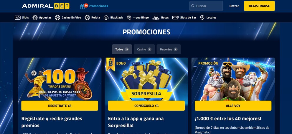 AdmiralBet Promociones