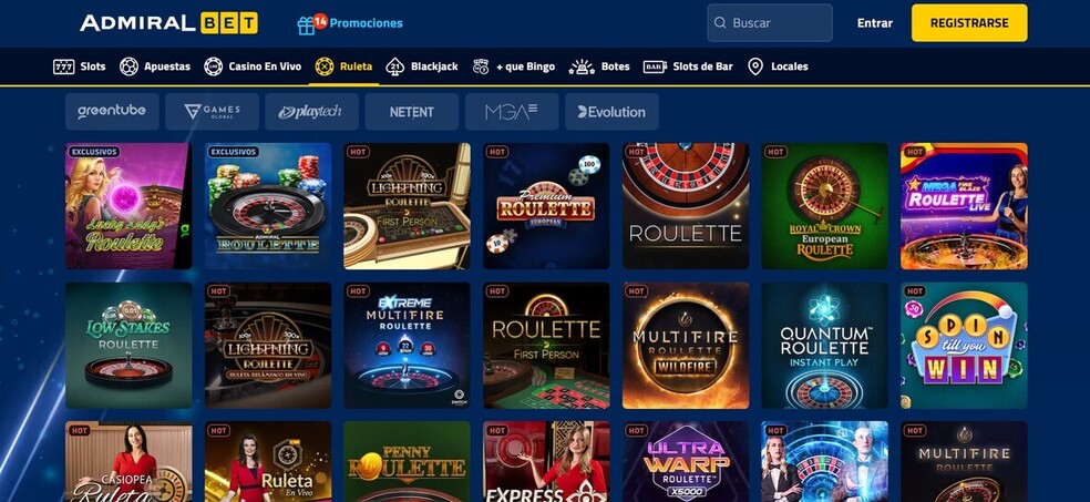 AdmiralBet Ruletas