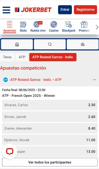 Jokerbet Roland Garros 