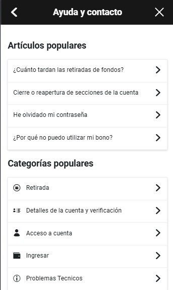 Contacto ParyCasino
