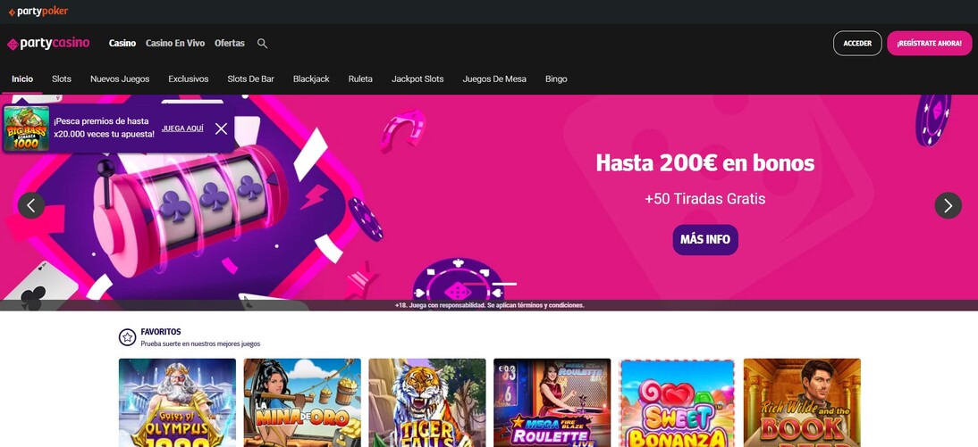 Partycasino Homepage