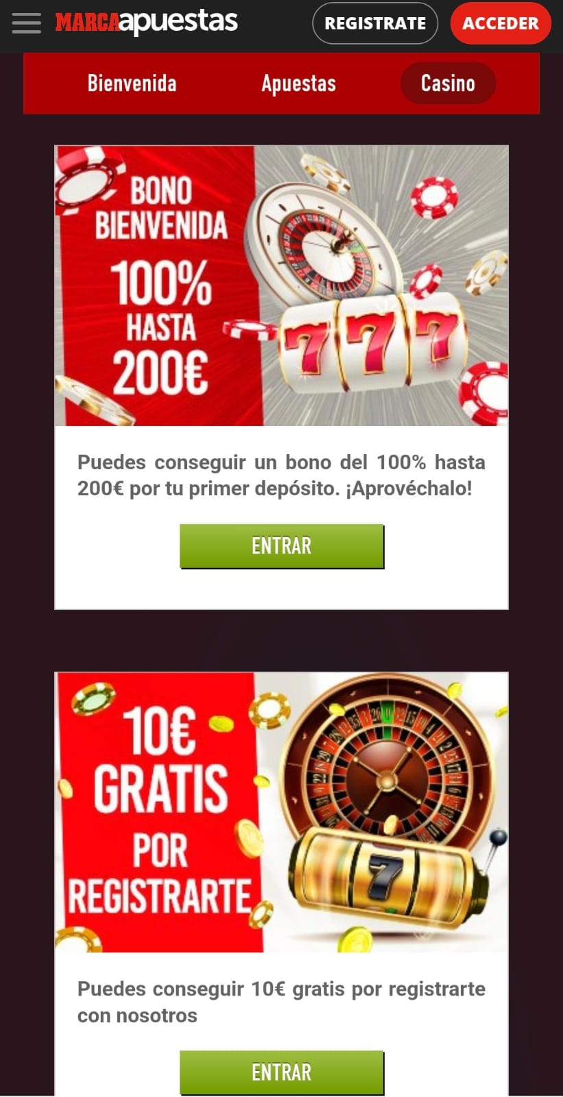 MarcaApuestas Promociones