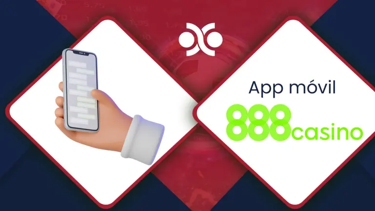 Vista detallada de la interfaz de la aplicación móvil 888casino mostrando menú de juegos y opciones de usuario