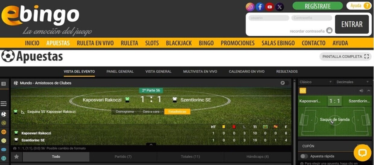 Ebingo Homepage España