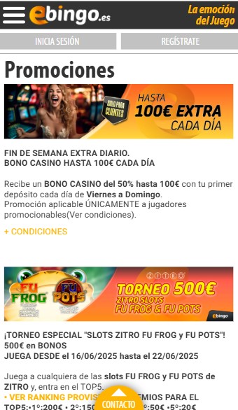 Ebingo Otras Promociones