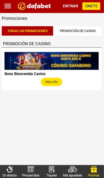 Promociones Dafabet