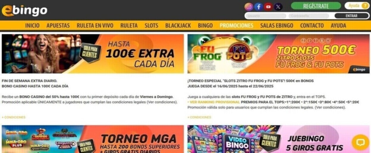 Promociones Ebingo España
