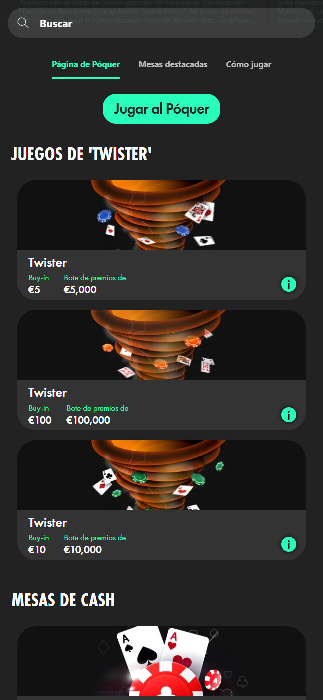 Torneos Bet365 poker móvil