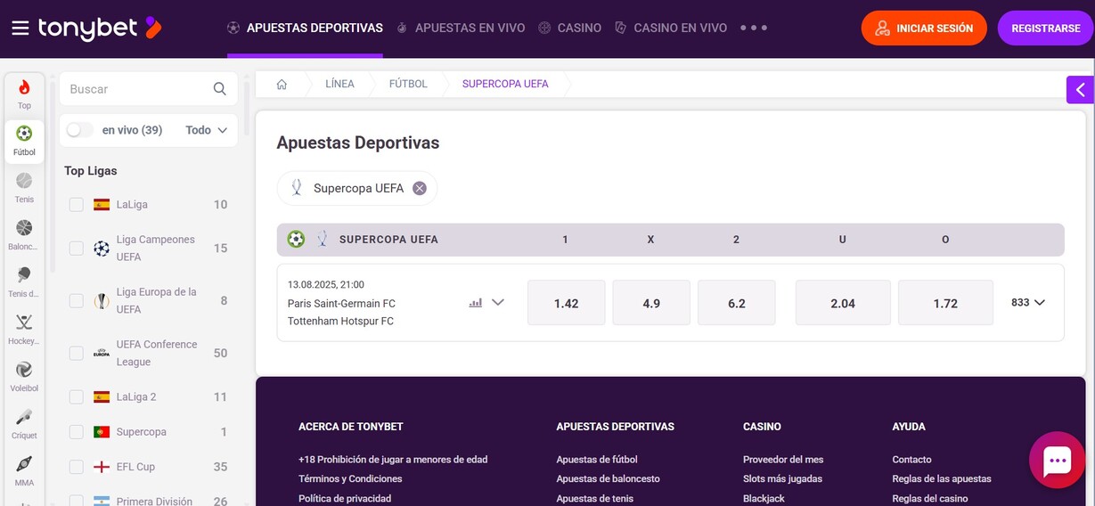 Tonybet Supercopa
