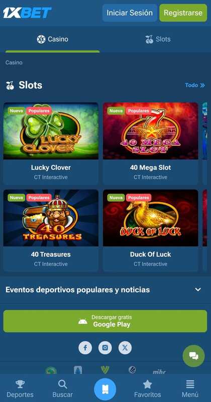 Pagina de inicio 1xbet Casino