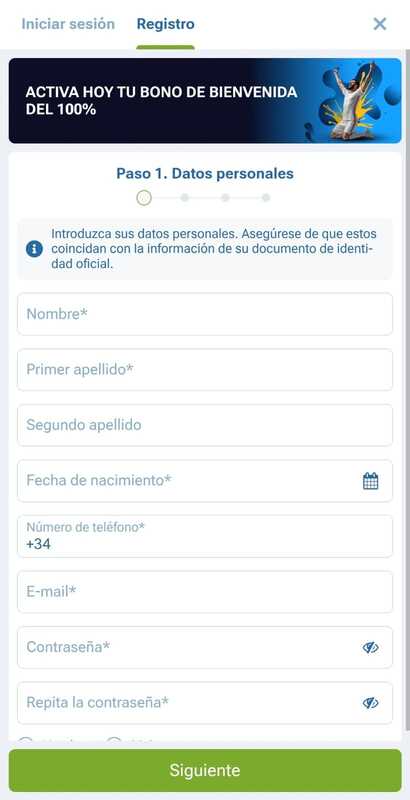 Registro 1xbet Casino