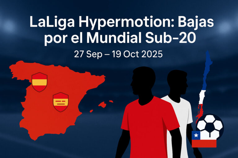 Bajas en Segunda División por Mundial Sub-20 2025